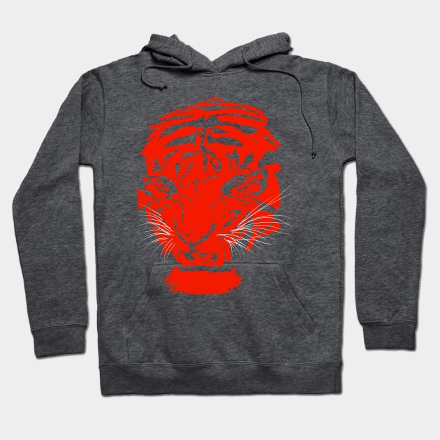 Red Tiger Hoodie by Danispolez_illustrations